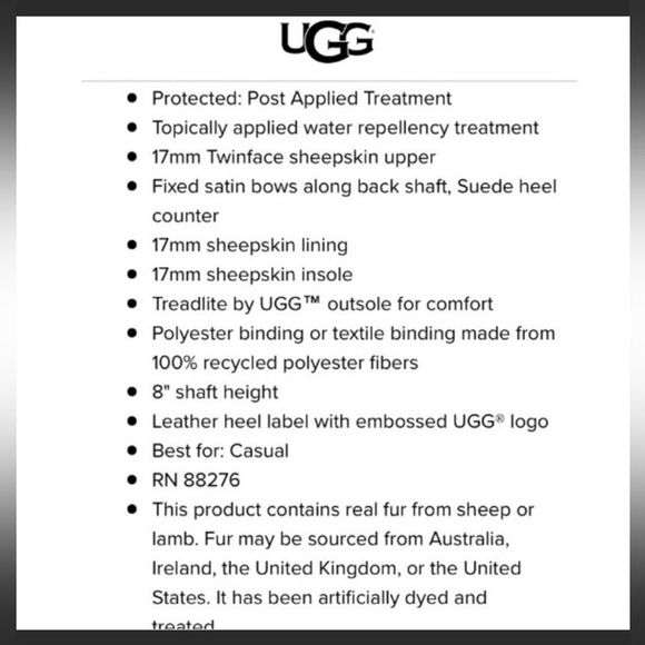 UGG Boots Bailey Bow Sheepskin Size 6 Black - Picture 12 of 12